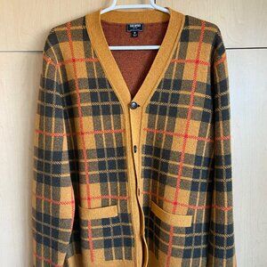 Plaid Todd Snyder Cardigan Sweater - 100% Merino - Size Medium